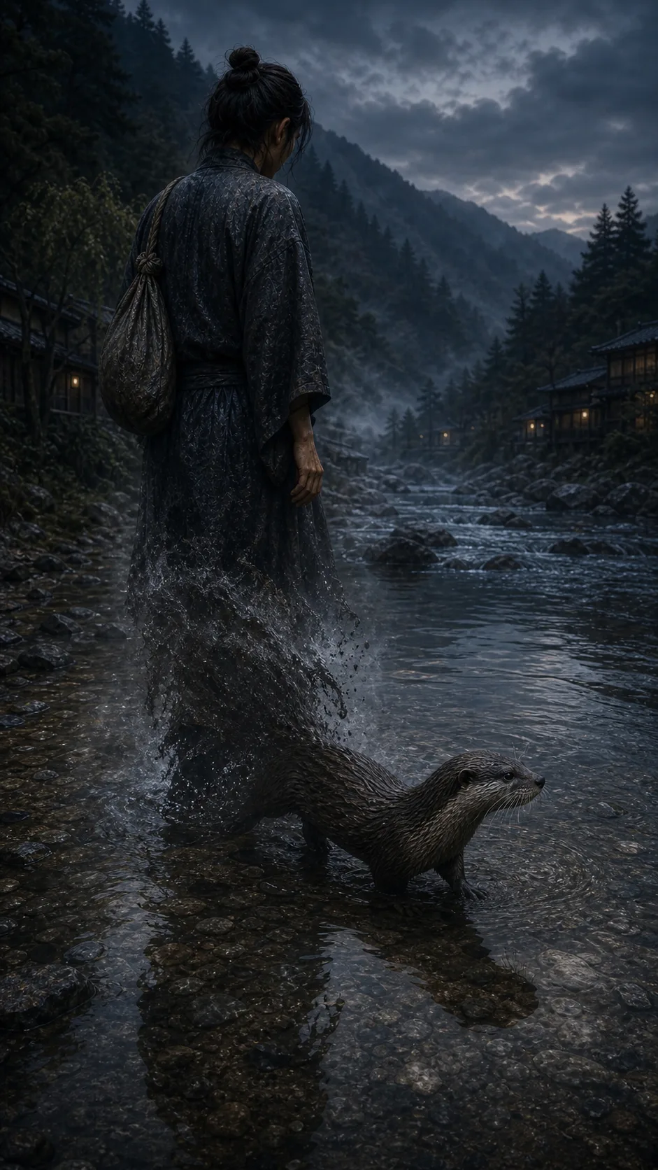 羽狂　KAWAUSO Kawauso: The Shape-Shifting River Otter Yokai | Yokai Night Parade